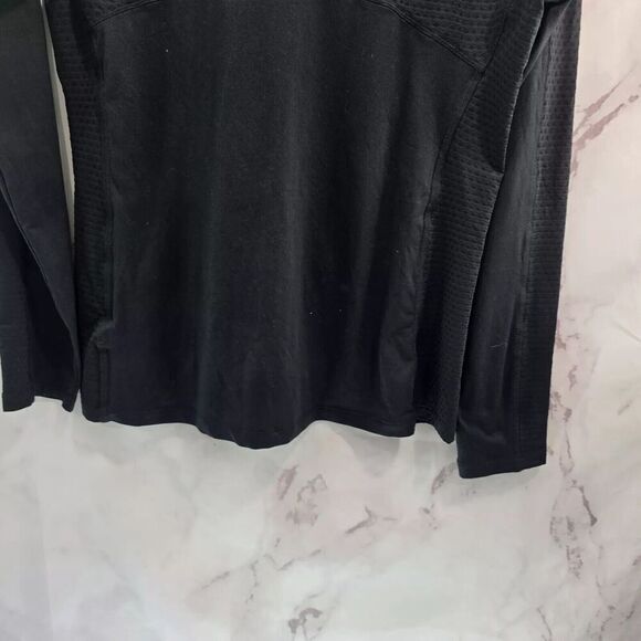 Columbia Shirt Womens Large Black Long Sleeve Tech Running Hiking Mesh Crew - Picture 7 of 13